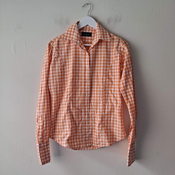 Daniele Alessandrini Bundle of 2 Gingham Plaid Button Up Shirts Womens S & M - Picture 7 of 16